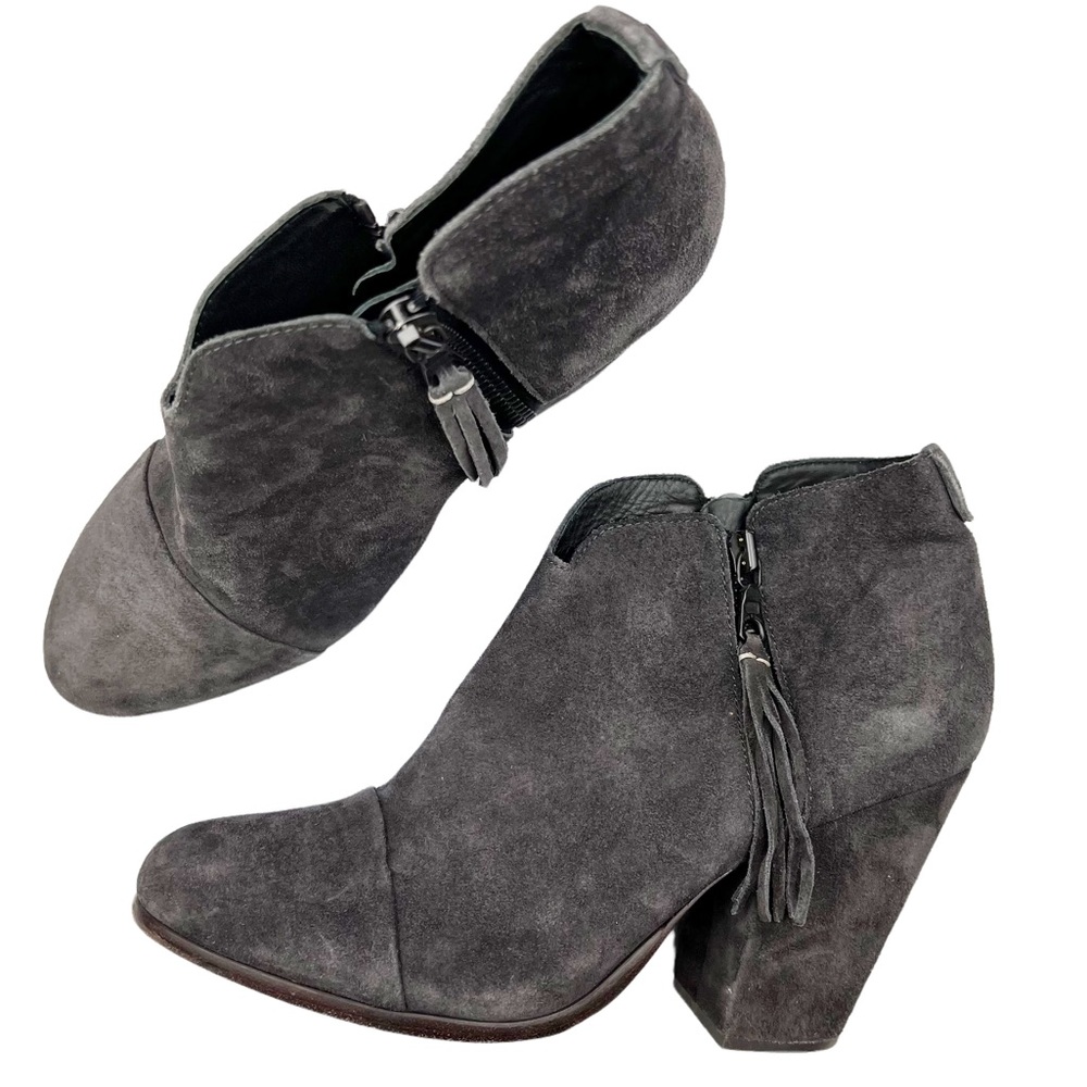 Rag & Bone Margot gray zip closure suede ankle booties size 8